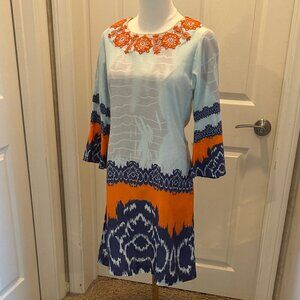 Bella Tu Dress in Women's Size 4 Jeanne D Gopi Vaid 100% Linen